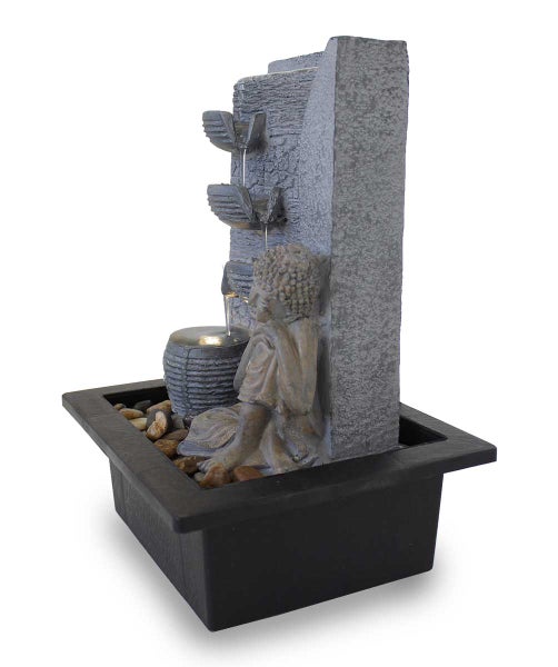 Zimmerbrunnen Dekobrunnen FoBuddha Dormant mit LED 10866