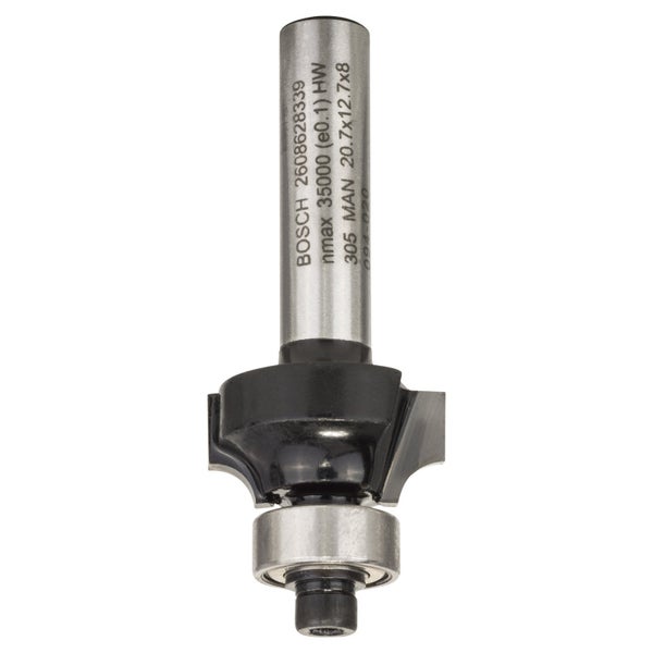 Bosch Abrundfräser 8 mm, R1 4 mm, L 12,7 mm, G 53 mm - 2608628339