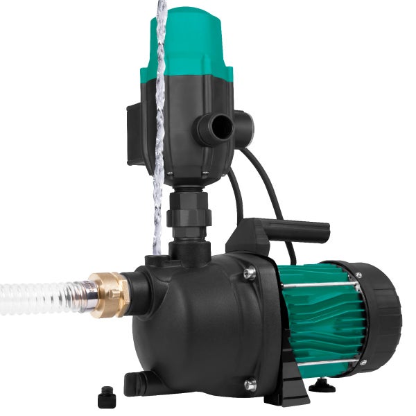 VONROC Gartenpumpe selbstansaugend - Automatische Wasserpumpe 800W, 3300l/h, 4bar - Hydrophorpumpe mit Druckschalter – Trockenlaufschutzmit - Zur Bewässerung des Gartens/Rasens