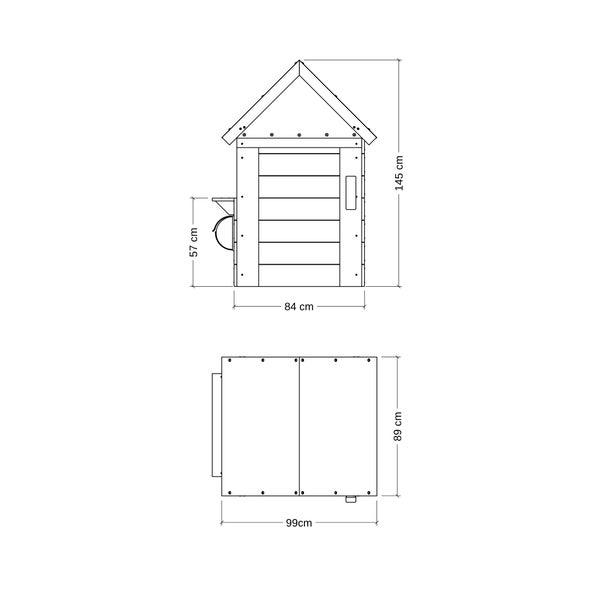WICKEY Kinder Garten Spielhaus Hut mit Fenster - pastellblau