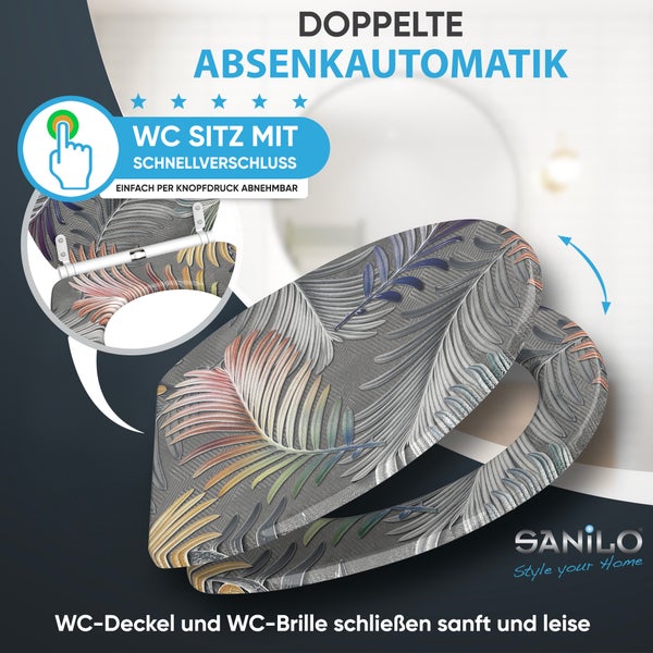 WC-Sitz mit Absenkautomatik & Top Fix Farn