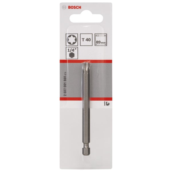 Bosch 1x Schrauberbit Extra-Hart, T40, 89 mm - 2607001660