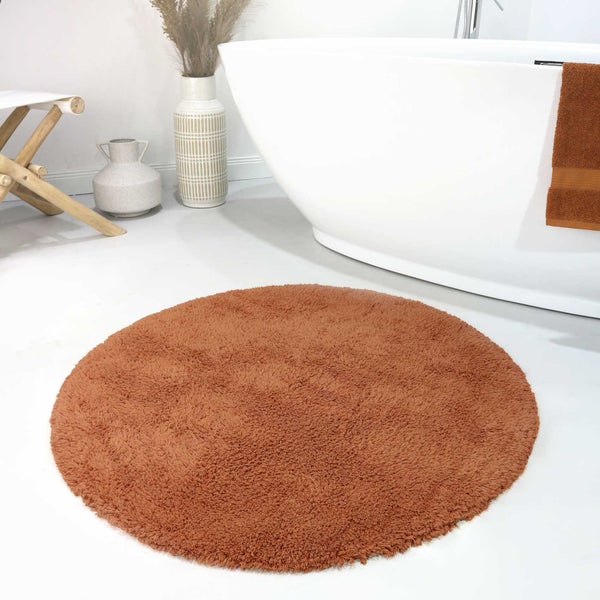 Badteppich Terracotta Ole WECONhome Basics 90 cm rund