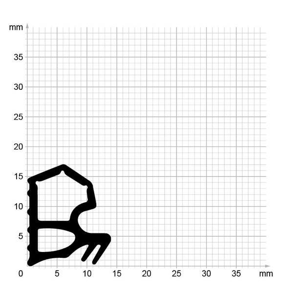 DIWARO. | Stahlzargendichtung SZ148 | grau | 5 Meter