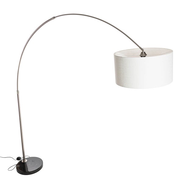 Bogenlampe mit rundem Lampenschirm