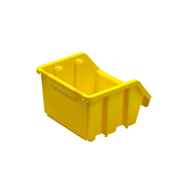 PROREGAL Sichtlagerbox 1 | HxBxT 7,5x11,6x11,2cm | Polypropylen | Gelb