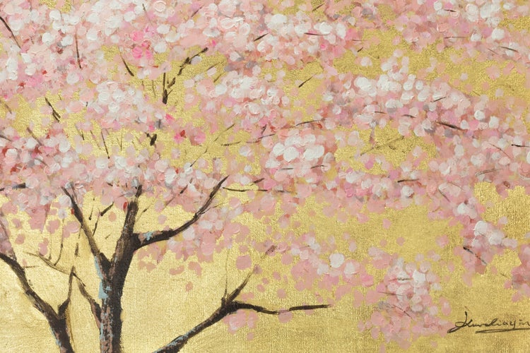 Handgemaltes Gemälde Acrylfarbe 120x60cm Rosa