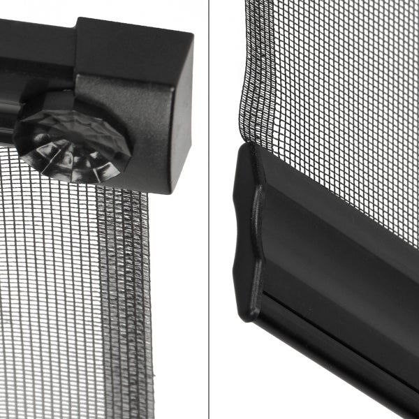 ECD Germany Insektenschutz Lamellenvorhang Türvorhang für Türen - 100x220 cm - individuell kürzbar - 4-teiliger Vorhang - mit randverstärkten Fiberglas-Lamellen - Fliegengitter Insektenschutz Vorhang