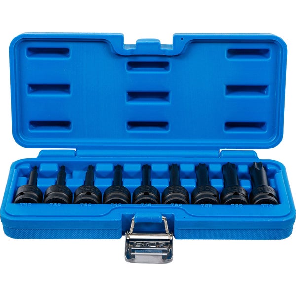 BGS Kraft-Bit-Einsatz-Satz Antrieb Innenvierkant 12,5 mm (1/2) T-Profil (für Torx) T20 - T70 9tlg. - 5480
