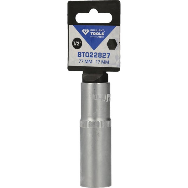 BRILLIANT TOOLS 1/2 Sechskant-Stecknuss lange Ausführung 17 mm - BT022827