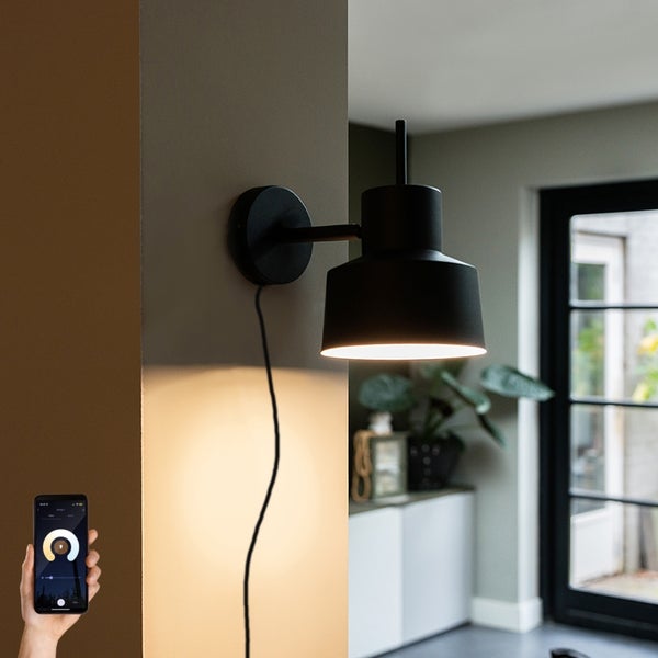 Smarte Wandleuchte schwarz inkl. WiFi A60 - Chappie