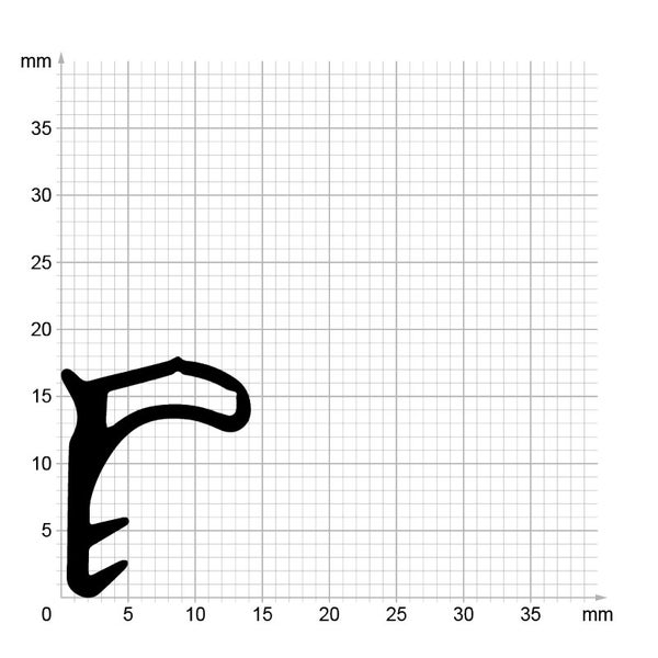 DIWARO. | Stahlzargendichtung SZ019 | grau | 5 Meter