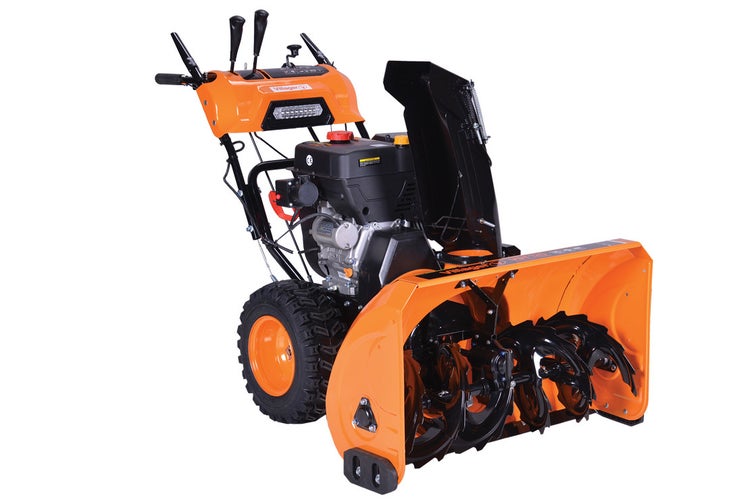 RANZIX Kehrmaschine-Benzin Schneeräumer Benzinmotor43cc 1.7PS Motorbesen Benzin Kehrmaschine Fahrwerk Schneefräse Räumgerät Schnee