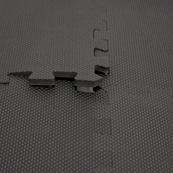 36x Fitness Bodenschutzmatte - 30x30 EVA Matte Sport Bodenmatte für Fitnessraum Schwarz