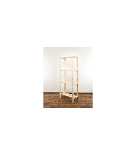PROREGAL Holzregal Woodland HxBxT 166,4 x 80 x 30 cm Fachlast 120 kg 4 Fachboden Kiefernholz Natur