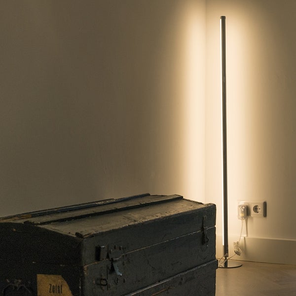 2er Set moderne Stehleuchten LED chrom - Line-up