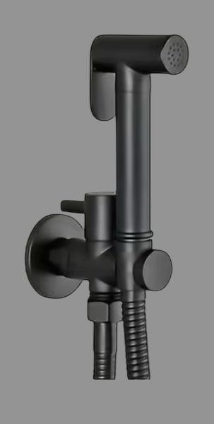 Bidet-Handbrause-Set in Schwarz mit Einhandmischer und Wandhalterung für das Badezimmer.