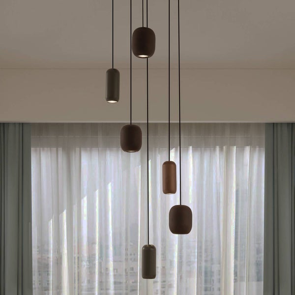 Lucande Pendelleuchte Narion (Modern) in Schwarz aus Metall (6 flammig, GU10) - Deckenlampe Esstischlampe Hängelampe Hängeleuchte Wohnzimmerleuchte