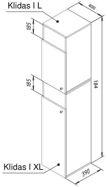 Wäscheschrank Wäschetruhe Wäschebox Dreso XXL 2f