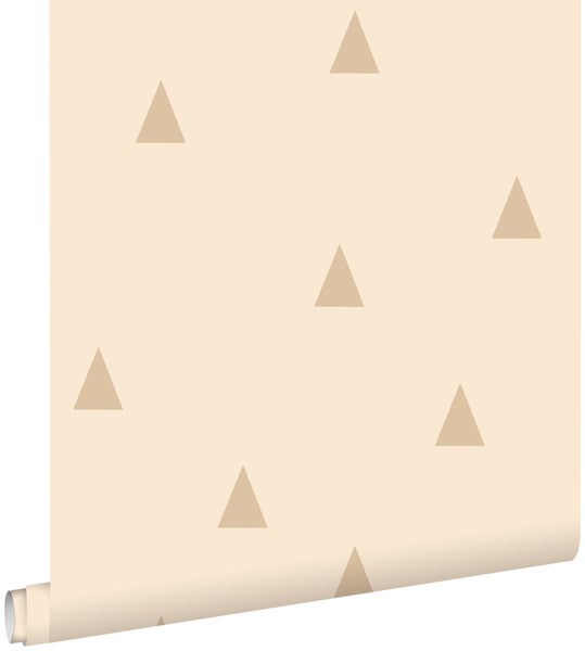 ESTAhome Tapete grafische Dreiecke Beige - 53 cm x 10.05 m - 139725