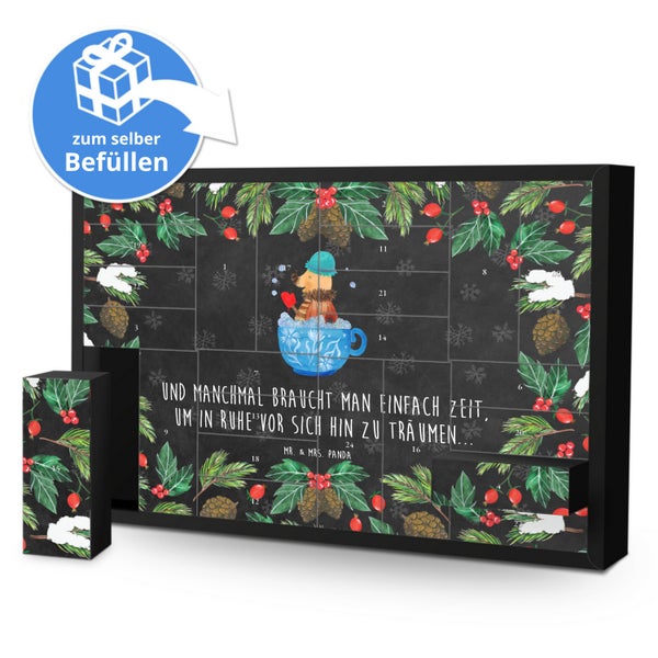 Mr. & Mrs. Panda Befüllbarer Adventskalender Nachtfalter Schaumbad - Schwarz