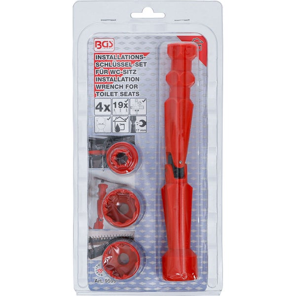 BGS Installationsschlüssel-Satz für WC-Sitz 4tlg. - 9599