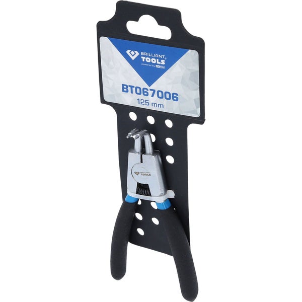 BRILLIANT TOOLS Seegeringzange für Außensicherungsringe abgewinkelt 125 mm - BT067006