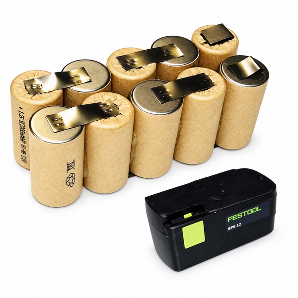 Festool Akkupack BPS 12 mit zylindrischen Akkuzellen für Elektrowerkzeuge