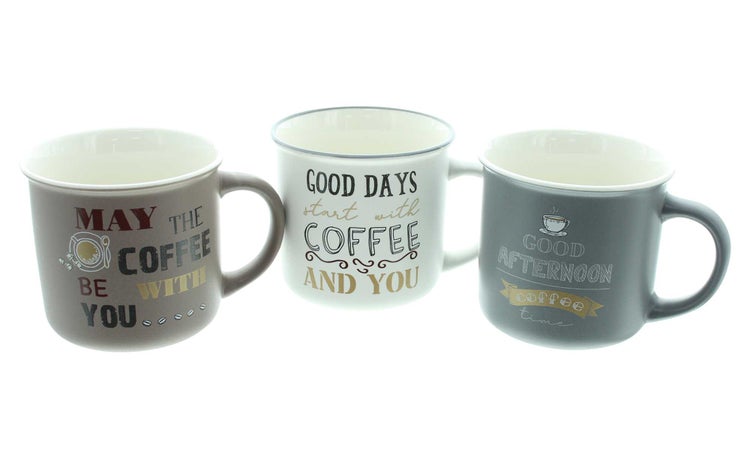 FRANK FLECHTWAREN | Tasse Coffee, 3er Set, PORZELLAN, 9 x 7 x 8,5 cm