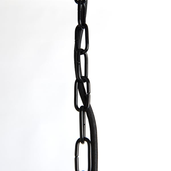 Schwarze Lampenkette mit Textilkabel