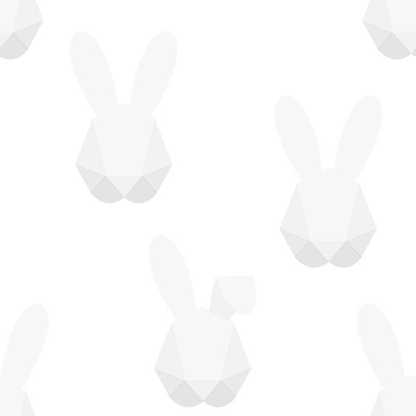 Muster mit geometrischen Hasenmotiven
