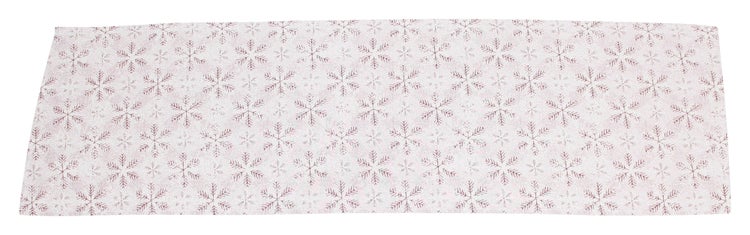 FRANK FLECHTWAREN | Tischläufer Little Snowflakes, 40 x 140 cm, POLYESTER, BAUMWOLLE, METALLIC-GARN,