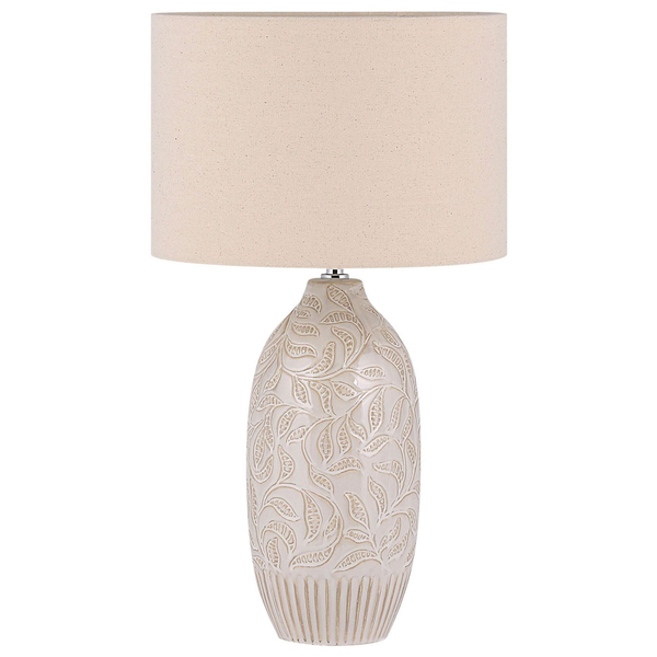 Tischlampe SALZA Keramik Beige