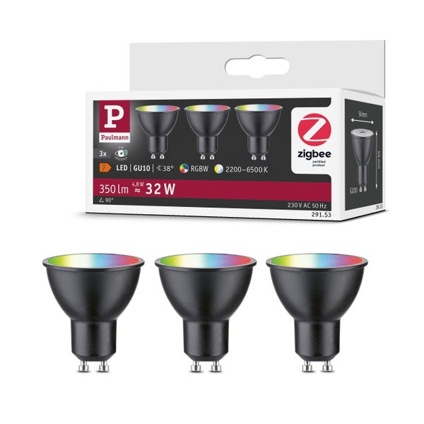 Quadratische LED Deckenleuchte mit Bewegungsmelder, 16 Watt, Schutzart IP44, Maße 250 mal 250 mal 47 Millimeter, 5 Jahre Garantie.