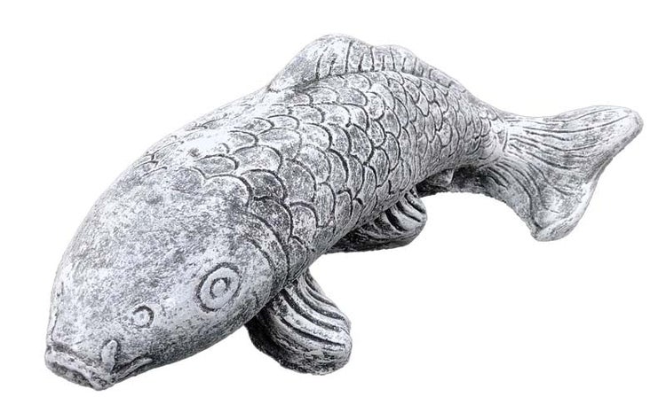 Gartenfigur Fisch aus Steinoptik für die Teichdekoration