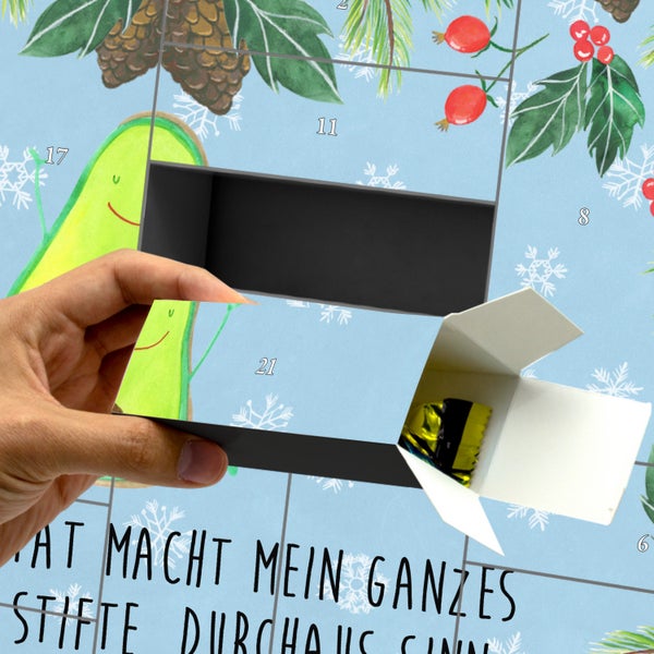 Mr. & Mrs. Panda Befüllbarer Adventskalender Avocado Glücklich - Blau Pastell