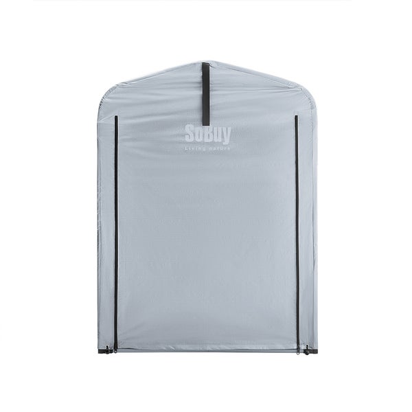 Graue Gewächshausabdeckung mit Reißverschluss