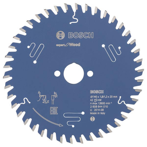 Bosch Kreissägeblatt Expert for Wood für Handkreissägen 140 x 20 x 1,8 mm 42 - 2608644010