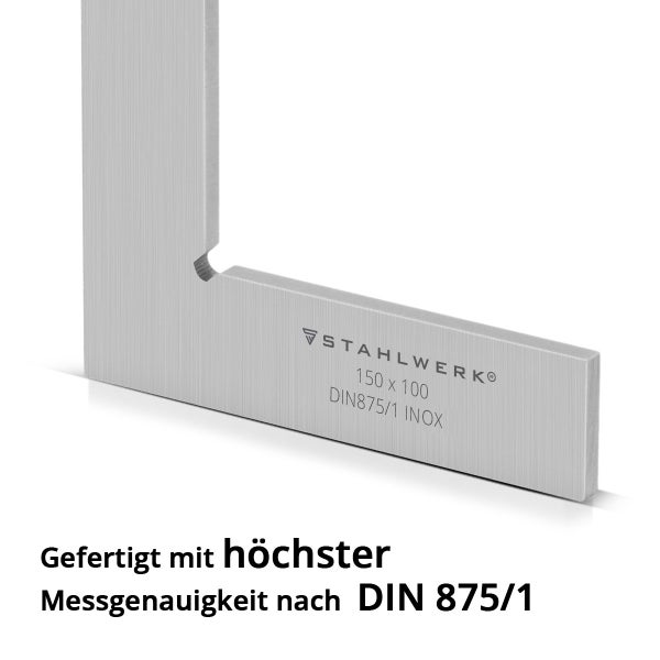 Stahlwerk Winkel 150 x 100 Millimeter nach DIN 875/1