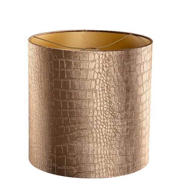 Samtlampenschirm Krokodil-Design mit goldener Innenseite 40/40/40