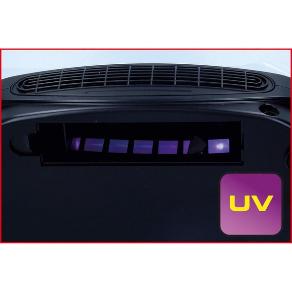 Detailansicht eines UV-Geräts mit UV-Symbol