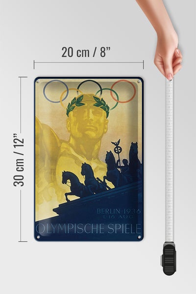 Blechschild Spruch 20x30cm Olympische Spiele Berlin 1936