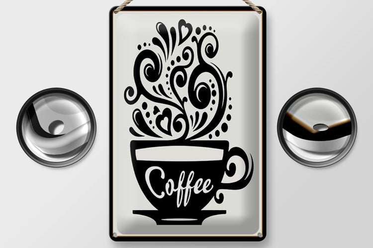 Blechschild Spruch 20x30cm Coffee Kaffee