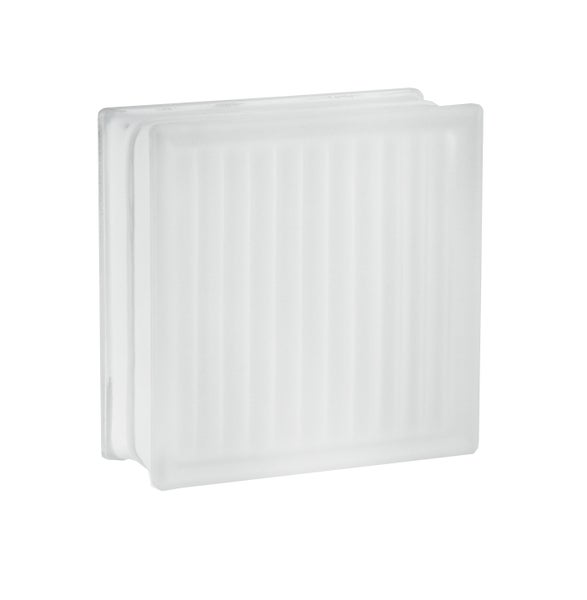 Glasbaustein mit vertikalem Rillenmuster