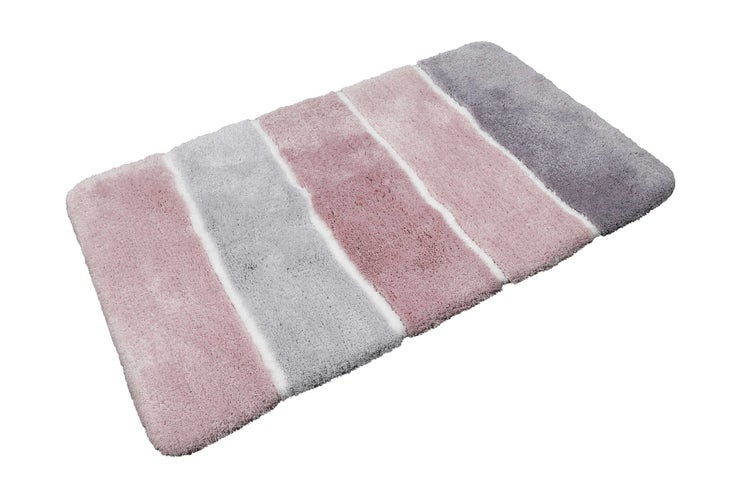 Badteppich Rosa Grau Silber Rio Marina  Homie Living 60x100 cm