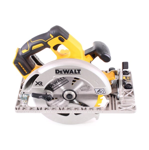 DeWalt Akku-Handkreissäge XR mit bürstenlosem Motor und Sägeblatt.