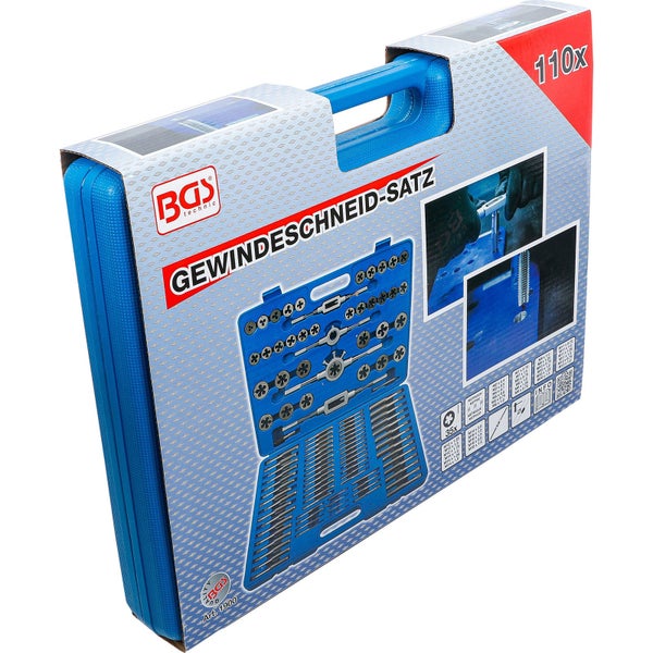 BGS Technic Gewindeschneidsatz mit 110 Teilen im Koffer