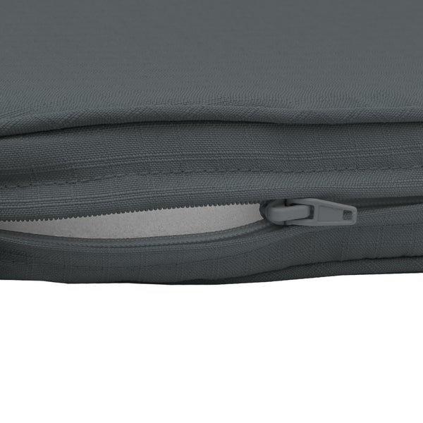 Beautissu Base BK Bankauflage 150x48x5cm Graphitgrau