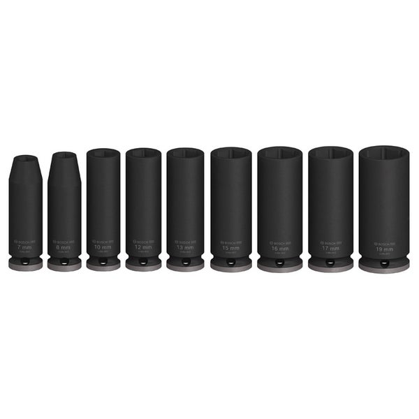 Bosch PRO Impact Socket Set 3/8 tief 9‑tlg. - 2608003037