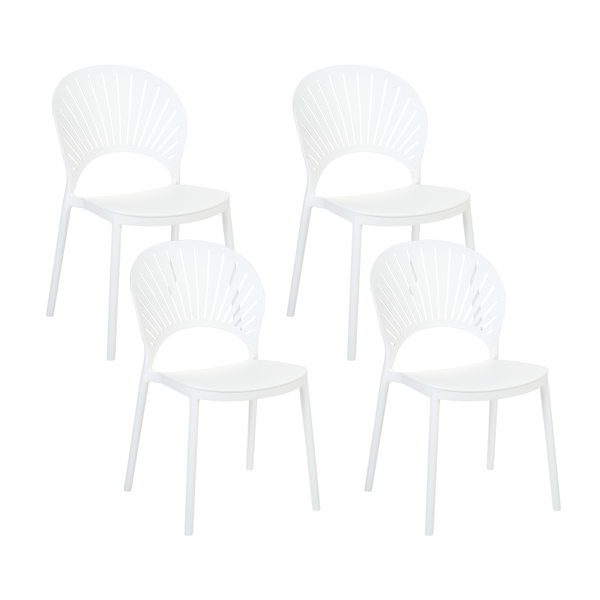 Gartenstuhl 4er Set OSTIA Weiß